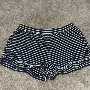 Banana Republic Navy and White Striped Pajama Shorts